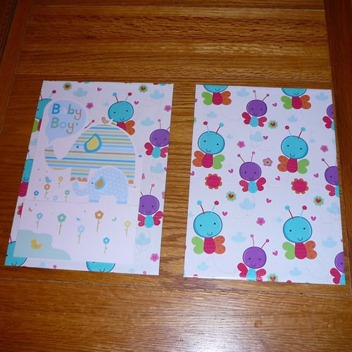 save baby cards - front and back cover