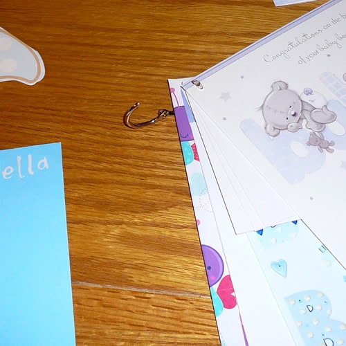 save baby cards - add craft ring