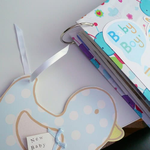 save baby cards - ring bound