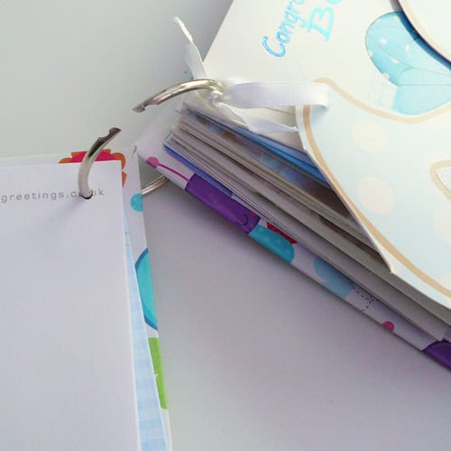 save baby cards - ring bound