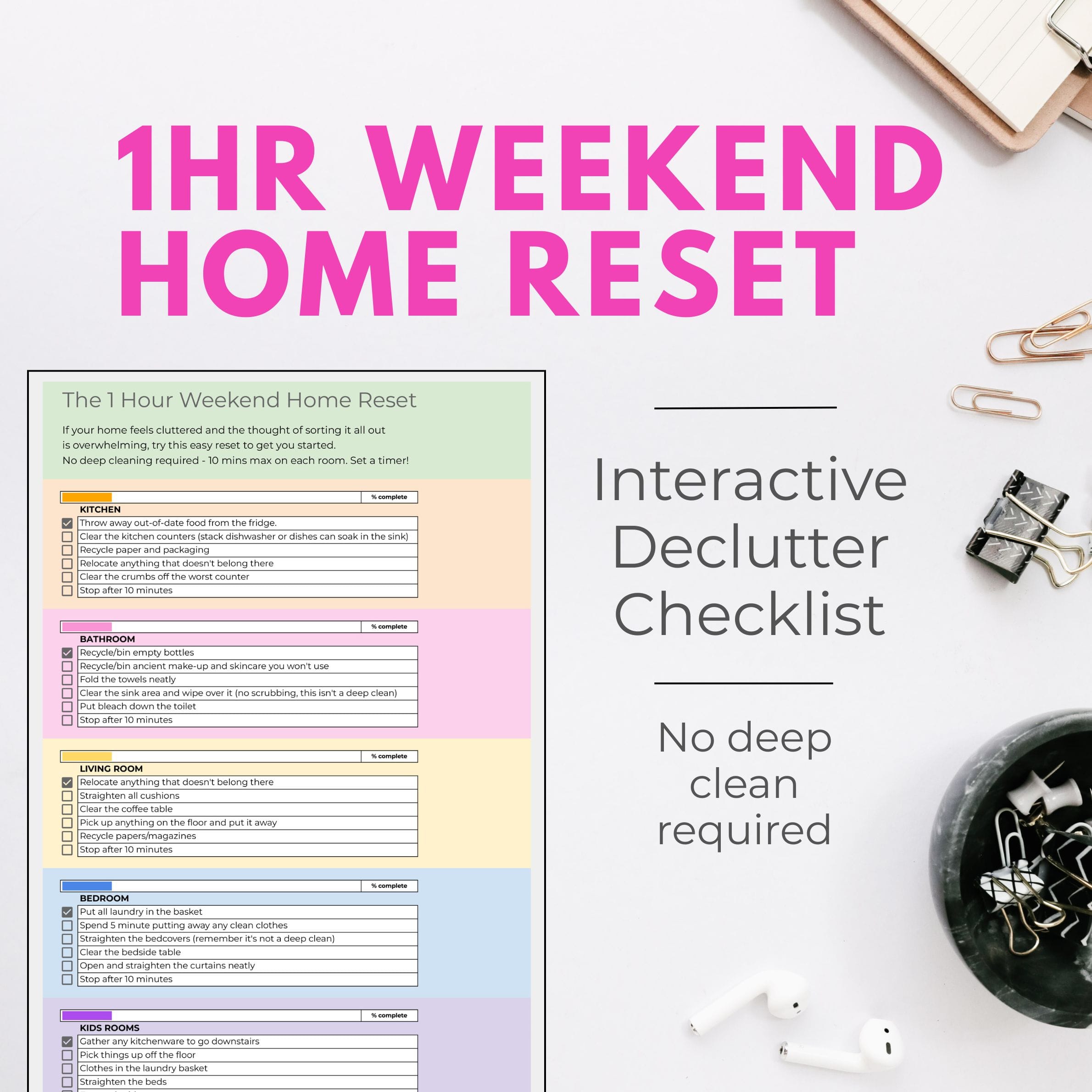 1hr weekend home reset