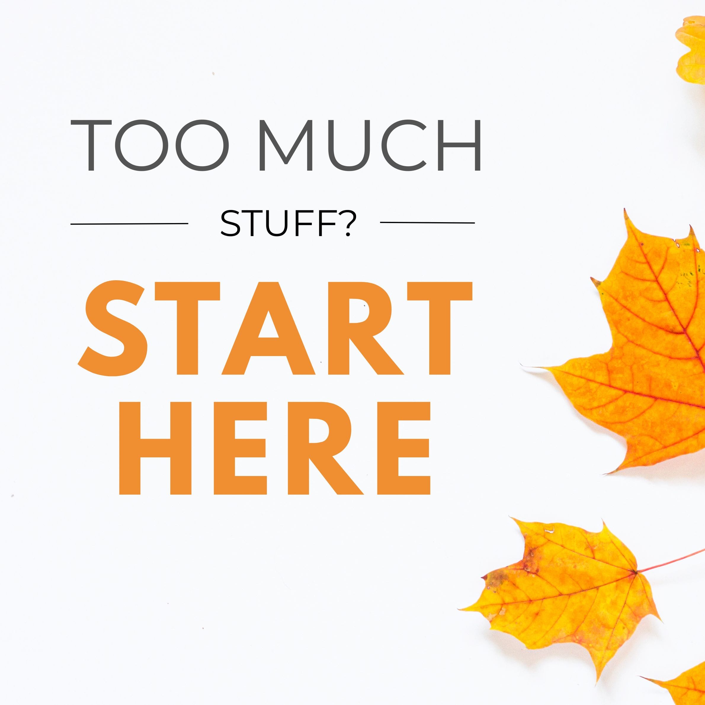 too much stuff start here